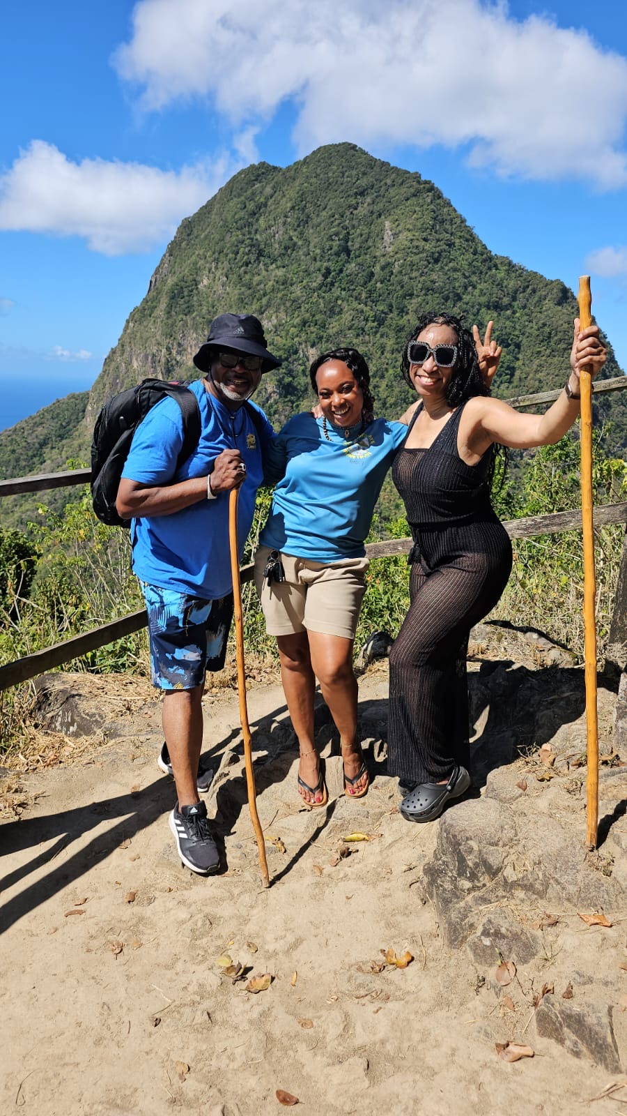 Hiking in the Saint Lucian rainforest